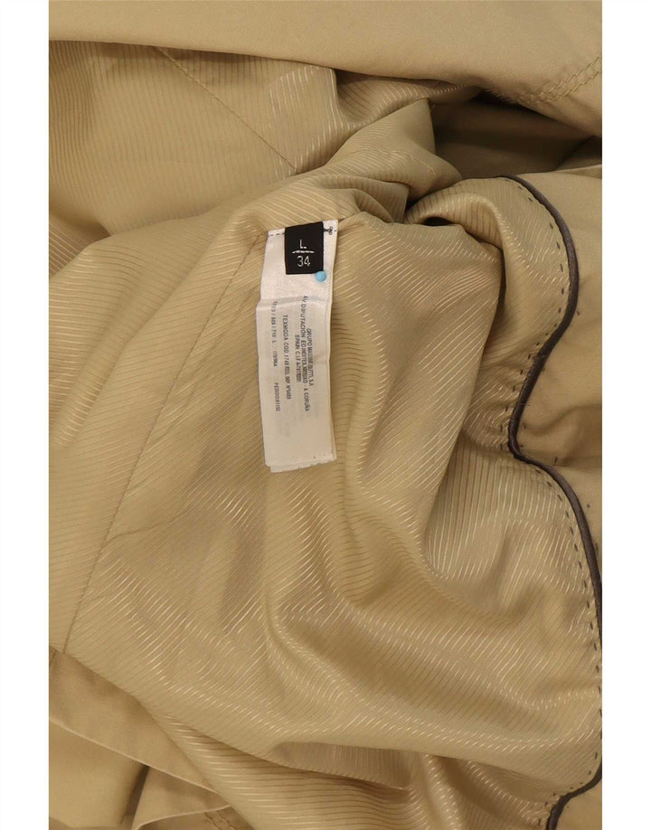 Massimo Dutti Trench-Coat Femme UK 14 Grand Coton Beige