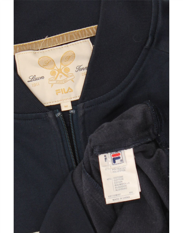 FILA Veste de Survêtement Homme Bleu Marine Moyen Polyester Colorblock