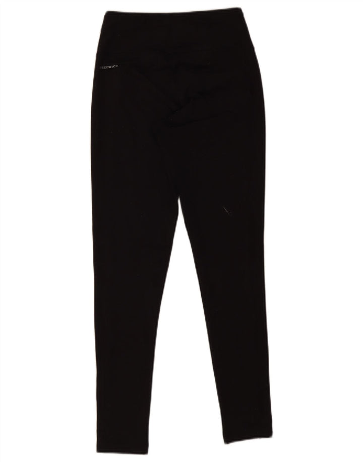REEBOK Leggings Femme UK 4/6 XS Noir Polyester