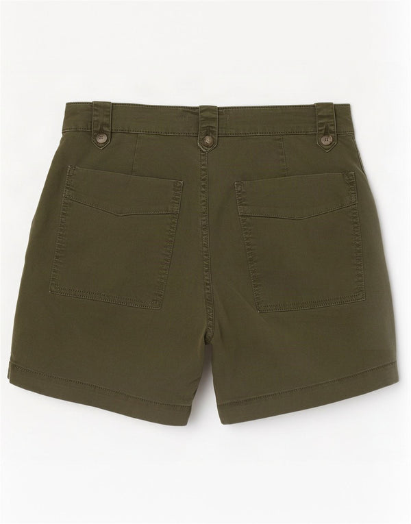 MINT VELVET Short Chino Taille Haute Femme UK 10 Petit W28 Coton Kaki