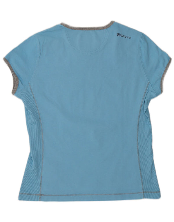Champion T-shirt graphique pour femme UK 14 Large Bleu Coton