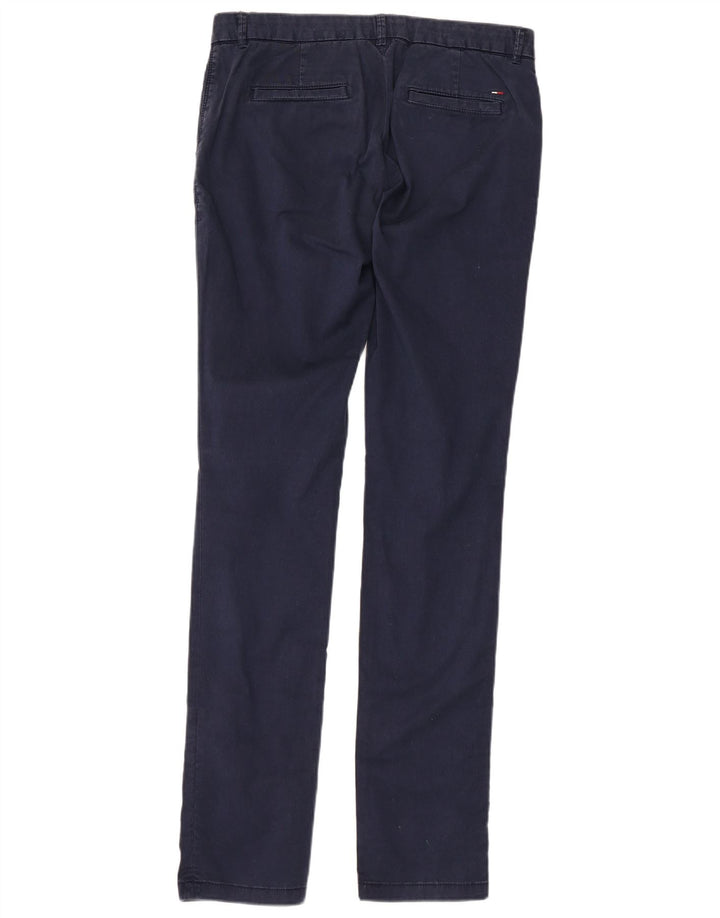 TOMMY HILFIGER Pantalon de Costume Slim Femme W28 L34 Bleu Marine Coton