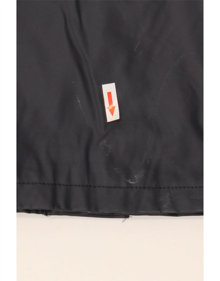 ZARA Manteau coupe-vent à capuche pour homme UK 40 Large Bleu Marine Polyester