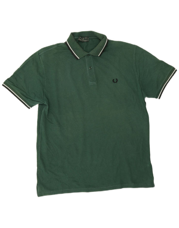 Fred Perry Polo Homme XL Vert Rayé Coton