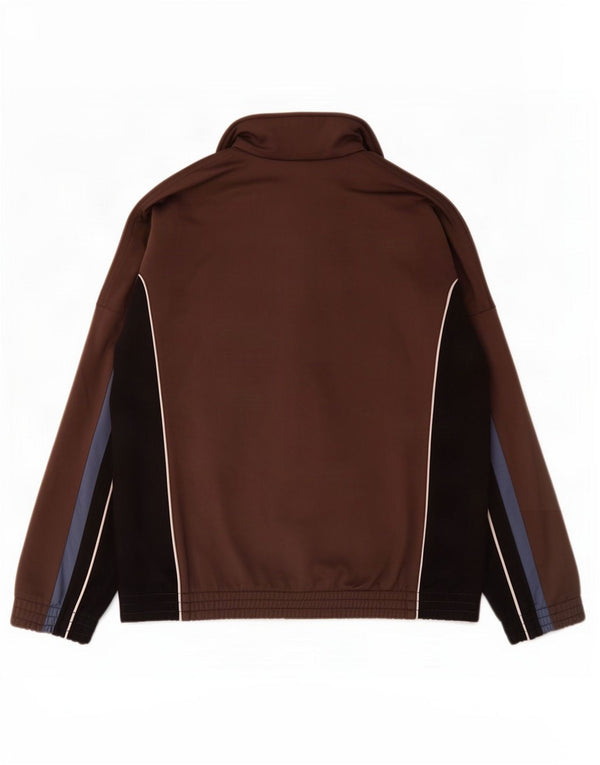 Diadora Veste de survêtement pour homme IT 52 Large Marron Colorblock Polyester