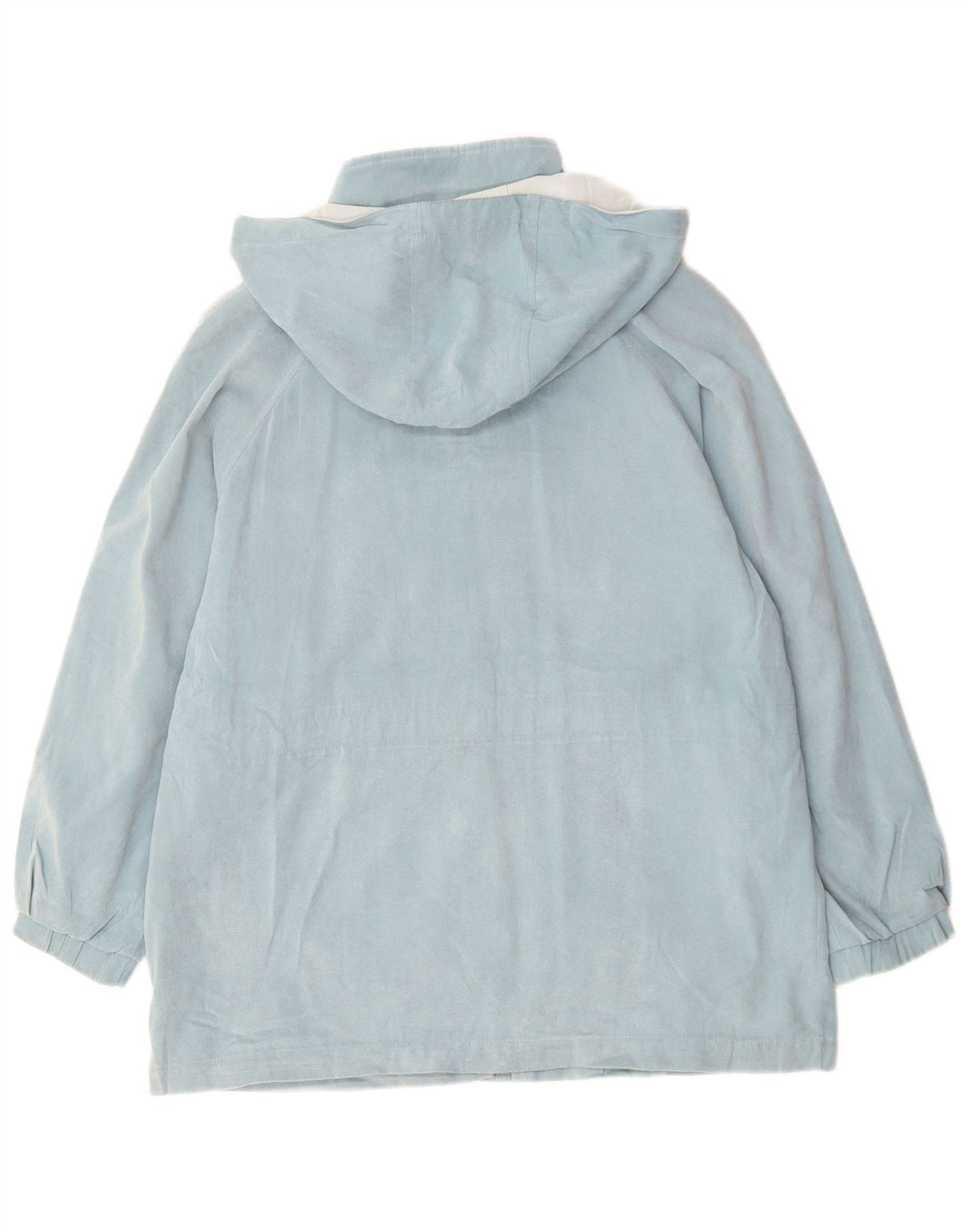 LONDON FOG Veste coupe-vent à capuche pour femme UK 16 Grand Bleu Polyester