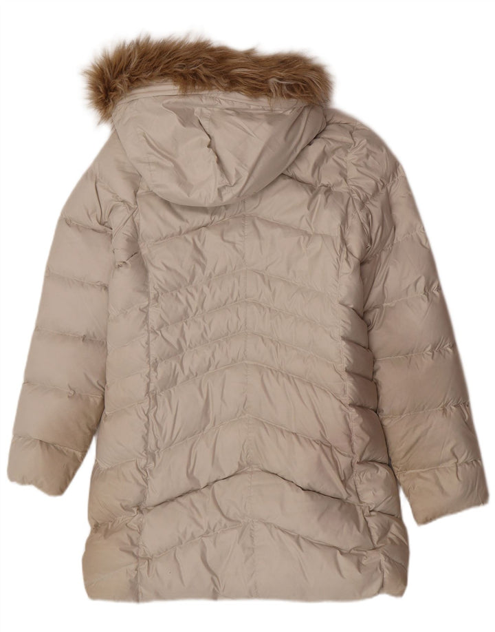 Marmot Manteau rembourré à capuche pour femme UK 10 Small Off White Polyester