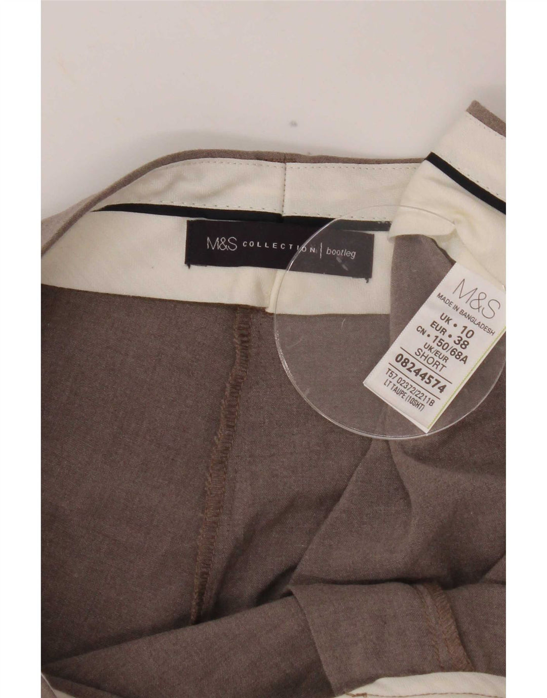 Marks & Spencer Pantalon de costume bootcut pour femme UK 10 Small W30 L27 Gris