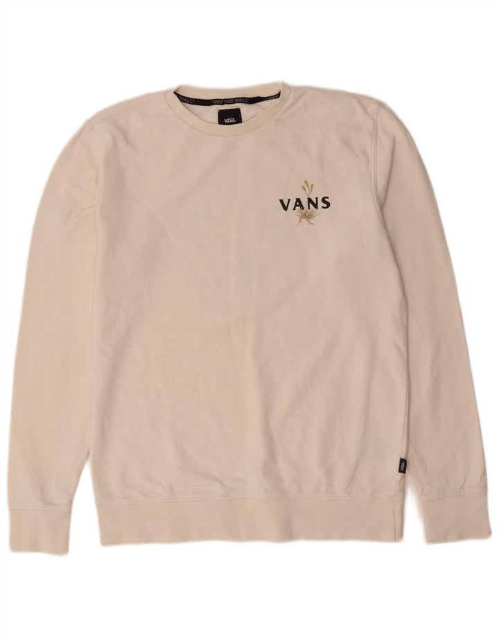 Vans Sweat-shirt graphique pour hommes, petit coton blanc