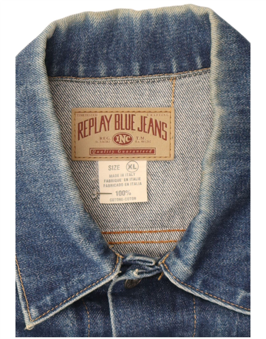 Replay Veste en Jean Femme UK 18 XL Bleu Marine Coton