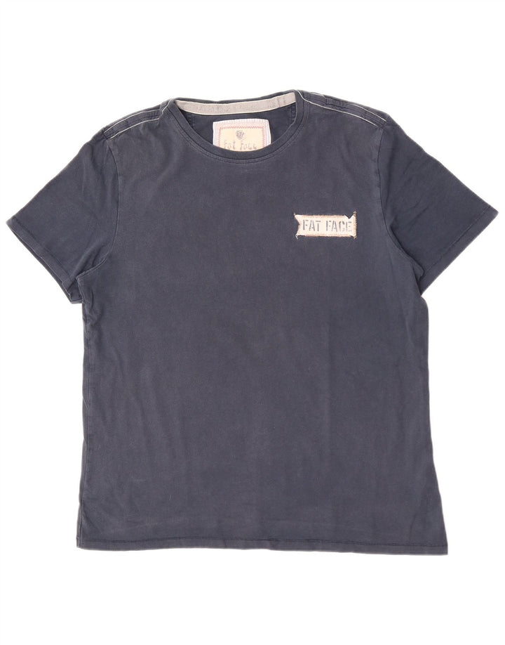 Fat Face T-Shirt Graphique Homme Bleu Marine Moyen Coton