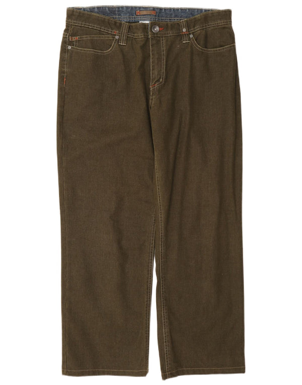 Columbia Pantalon décontracté droit pour homme W34 L29 Kaki Coton