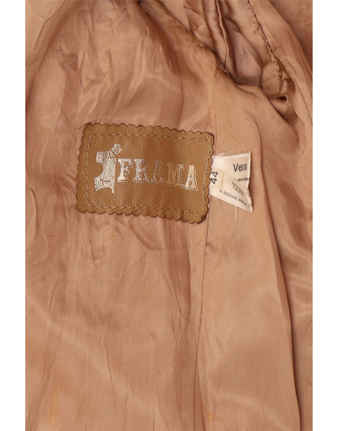 vintage Femme 2 Bouton Blazer Veste IT 44 Moyen Beige Cuir Classique