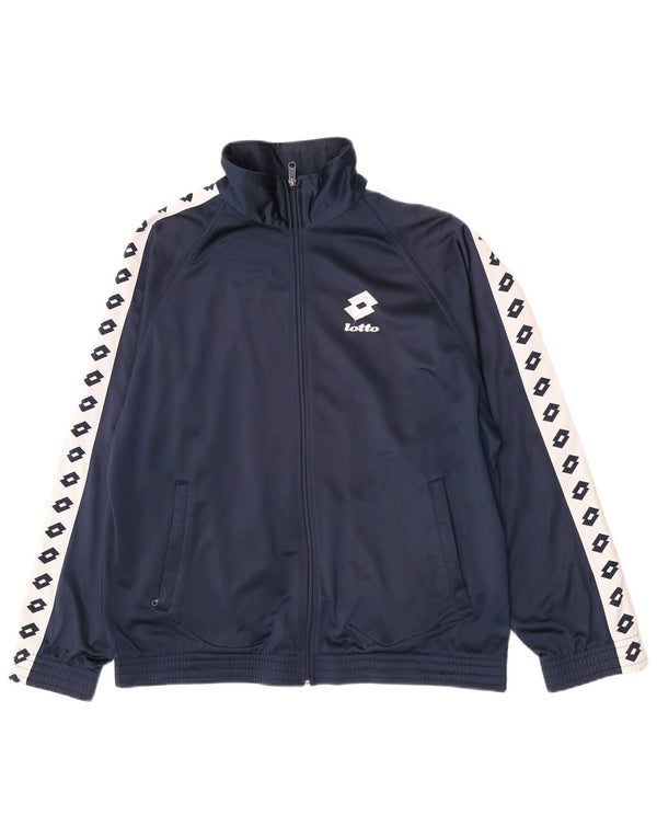 Lotto Veste de survêtement graphique pour homme XL Bleu marine Colourblock