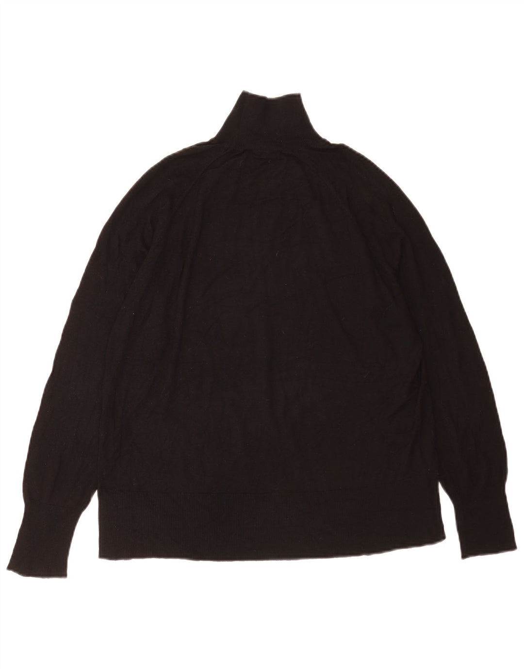 Zara Pull surdimensionné à col roulé pour femme UK 10 Petit Noir