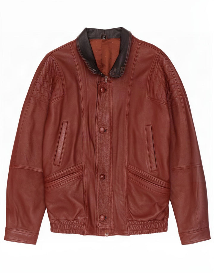 Veste en cuir Bomber homme vintage UK 40 Grand Marron