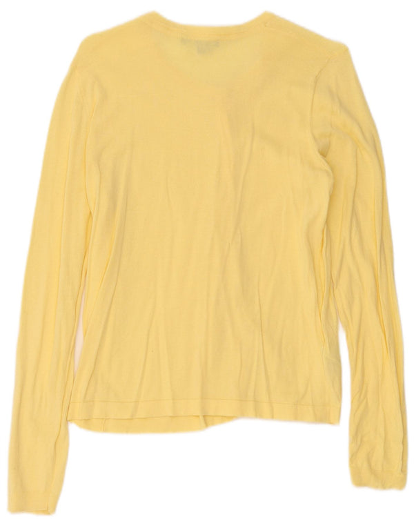 Laura Ashley Cardigan pour femme en coton jaune moyen UK 12