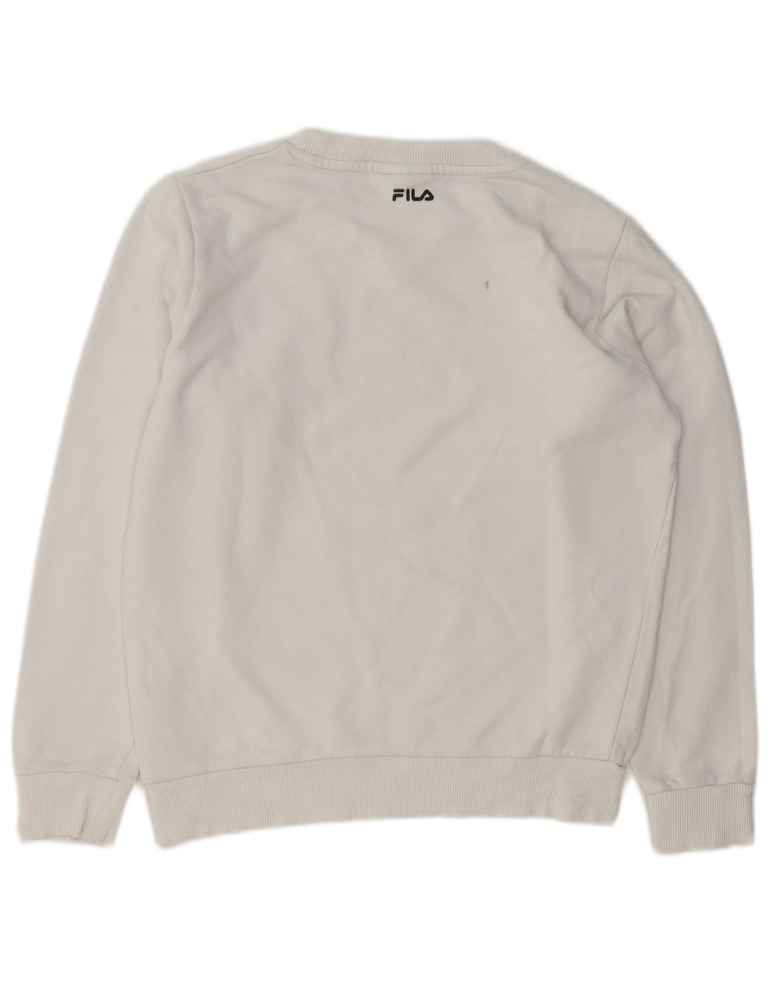 Fila Sweat-shirt surdimensionné pour femme UK 10 Petit coton blanc