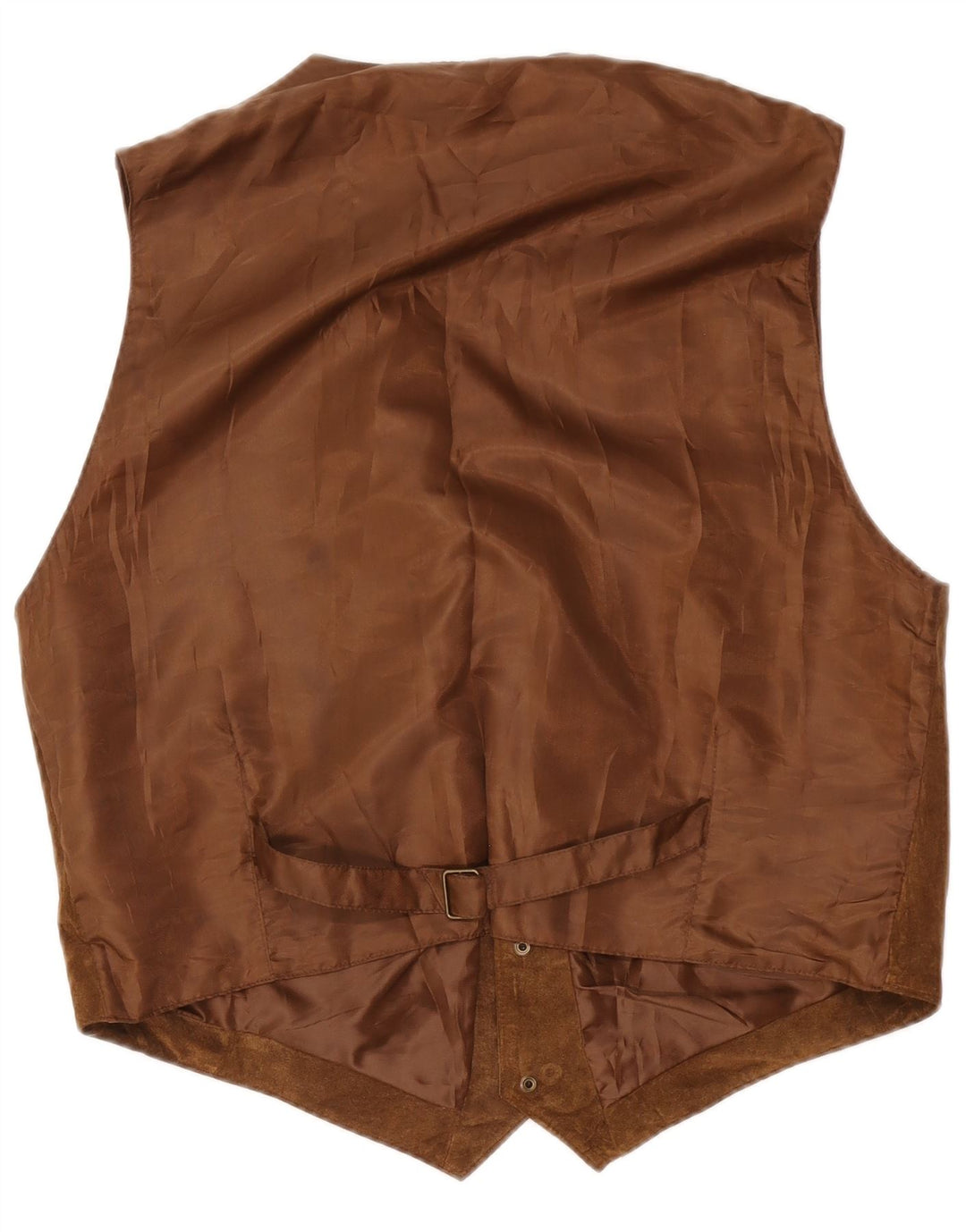 gilet en daim homme vintage IT 52 grand cuir marron