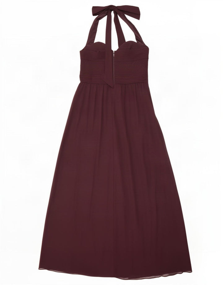 Coast Robe Maxi Halter pour Femme UK 12 Polyester Bordeaux Moyen