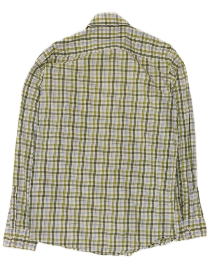 HUGO BOSS Chemise à petits carreaux en coton vert homme