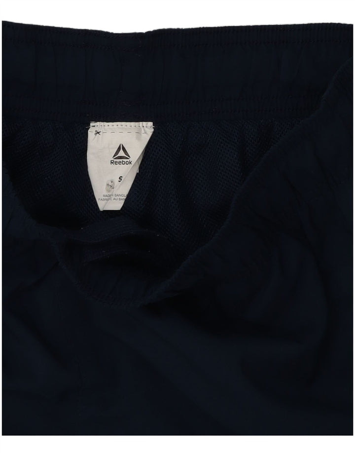 Reebok Short de sport homme petit bleu marine polyester