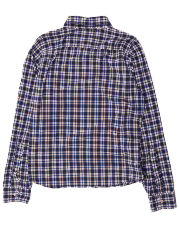 Hollister Chemise Homme Bleu Marine Moyen Carreaux Coton