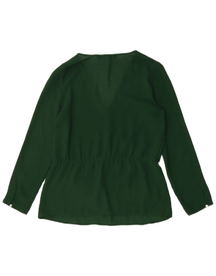 Zara Chemisier à manches longues pour femme UK 10 Petit Vert