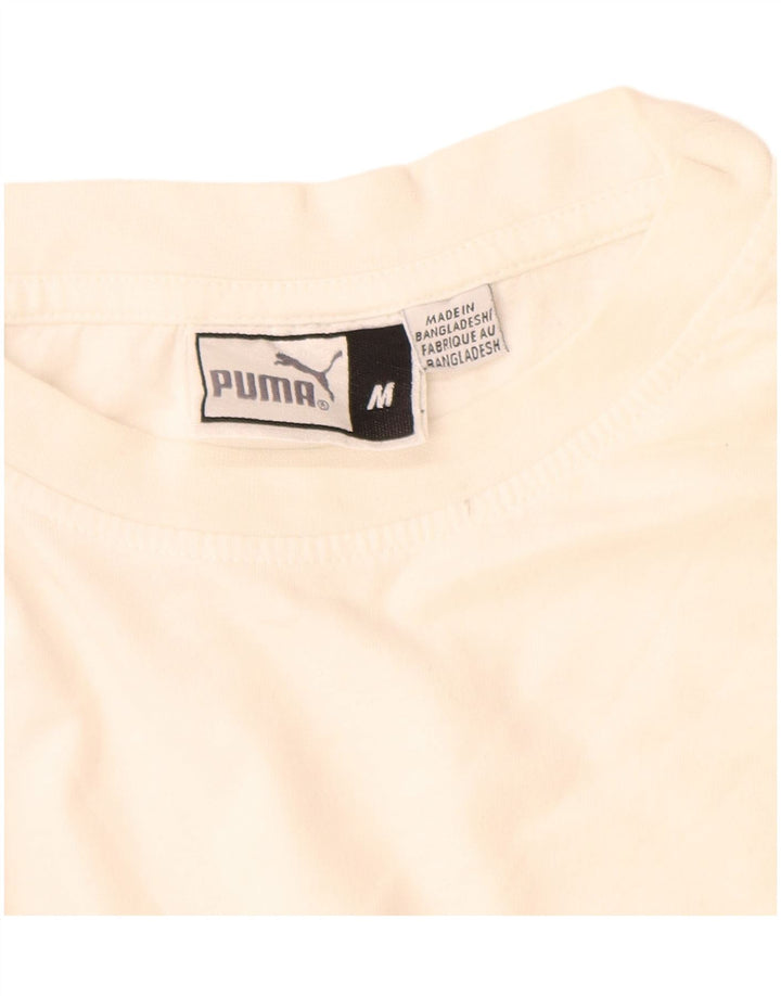 Puma T-Shirt Graphique Homme Blanc Moyen Coton