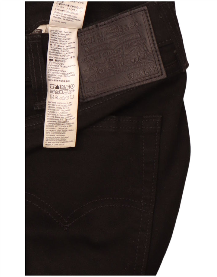 LEVI'S Jean Droit 514 Homme W38 L32 Noir Coton