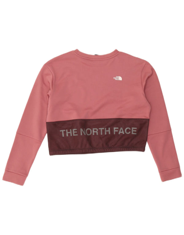 The North Face Womens Crop Sweatshirt Jumper UK 16 Grand Rose Colorblock