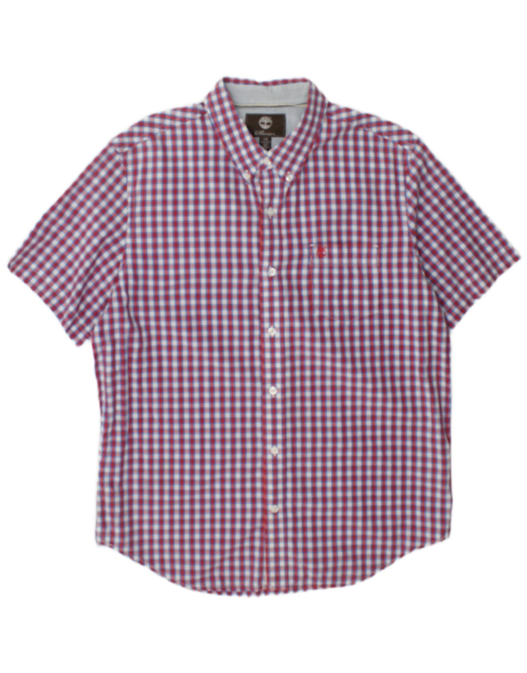 Timberland Chemise à manches courtes Earthkeepers pour homme, coupe régulière, grand carreaux rouges