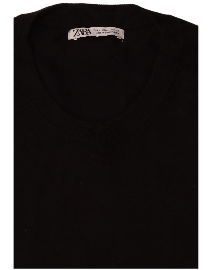 Zara T-Shirt Homme Haut Large Noir