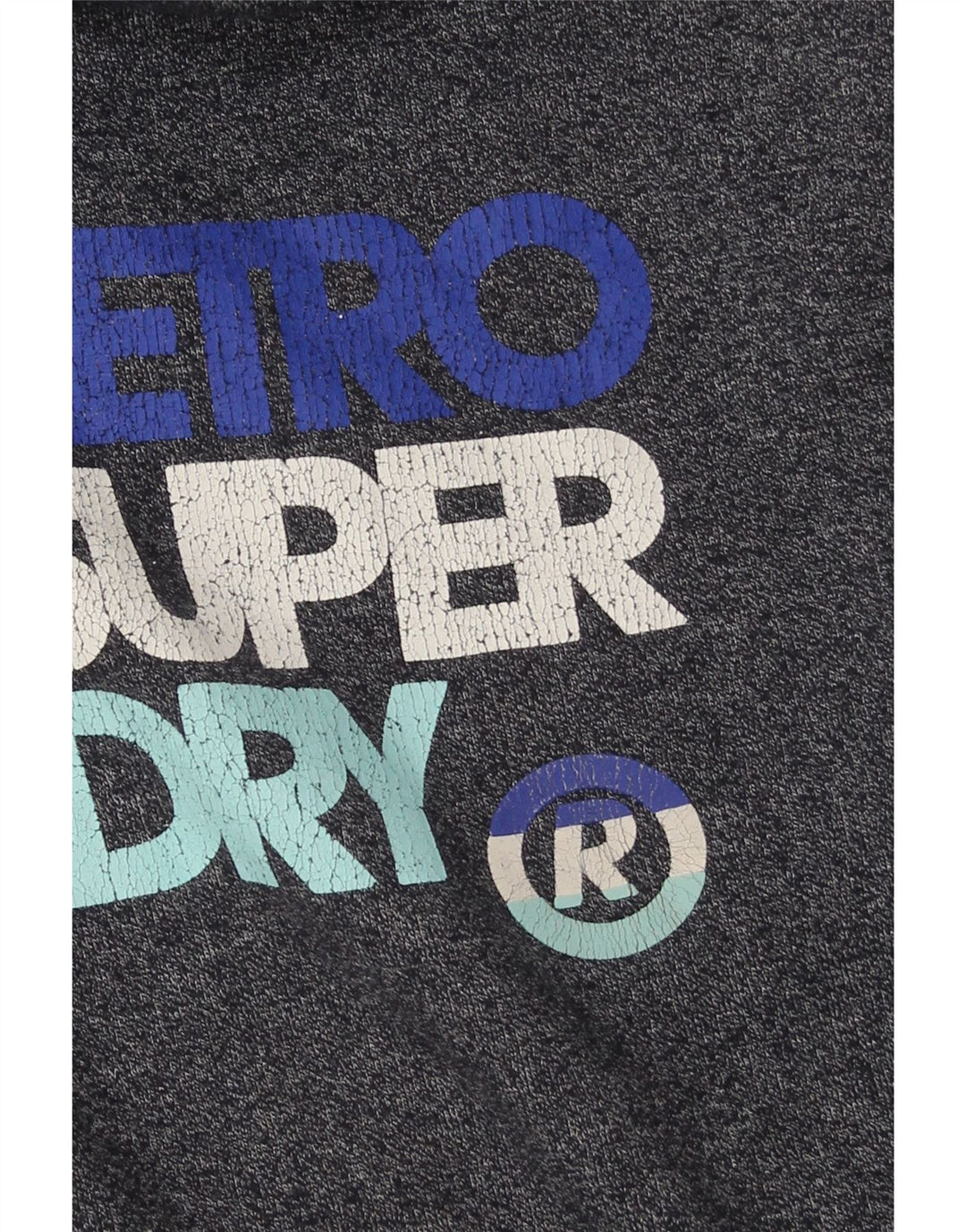 SUPERDRY Pull à capuche zippé graphique pour homme en coton bleu marine moyen