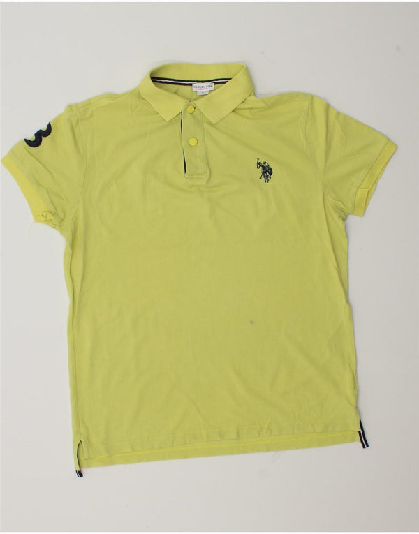 U.S. Polo Assn. Polo Graphique Homme Large Jaune Coton