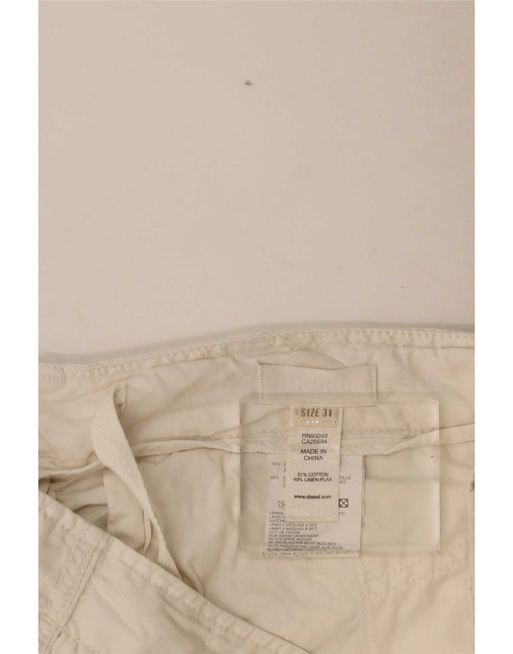 Diesel Short Cargo Femme W31 Coton Blanc Moyen