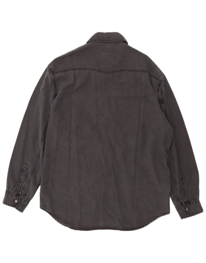 Trussardi Jeans Chemise En Jean Gris Moyen Tencel Homme