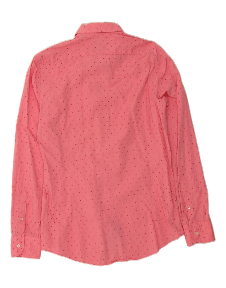 MASSIMO DUTTI Mens Shirt Small Pink Spotted Vintage Massimo Dutti and Second-Hand Massimo Dutti from Messina Hembry 
