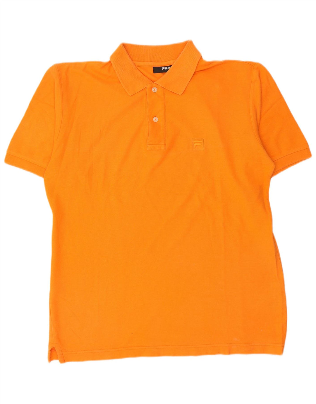 FILA Mens Polo Shirt Small Orange Cotton