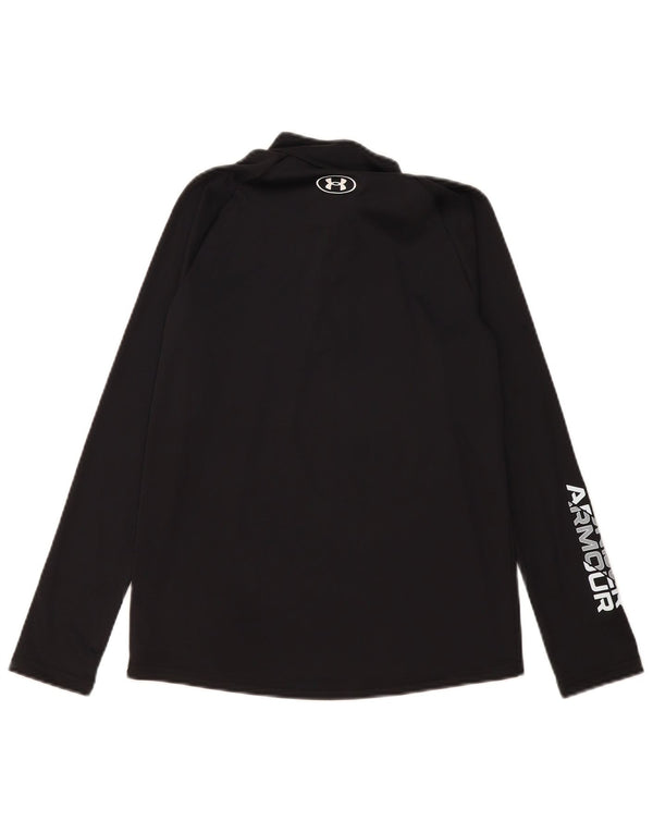 Under Armour Garçon Zip Neck Graphic Top Manches Longues 11-12 ans Grand Noir