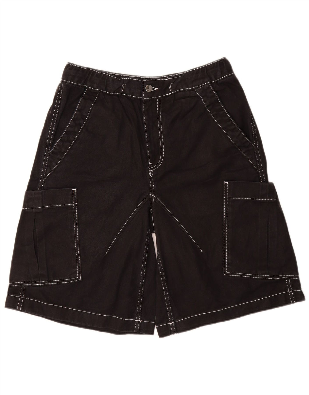 ZARA Short Cargo Homme Petit W30 Coton Noir