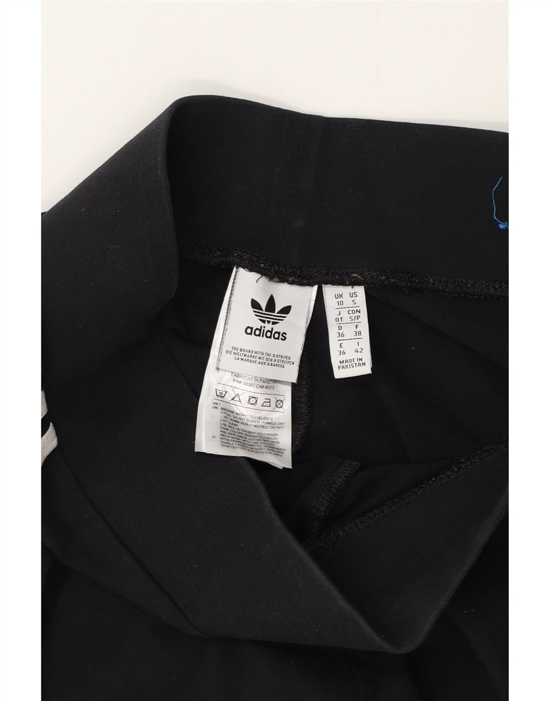Adidas Leggings Femme UK 10 Petit Coton Noir