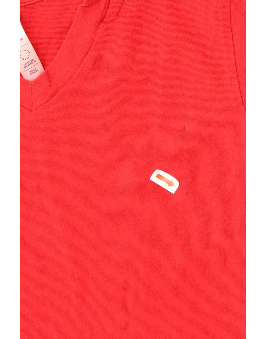 ADIDAS Boys T-Shirt Top 9-10 Years Red Cotton