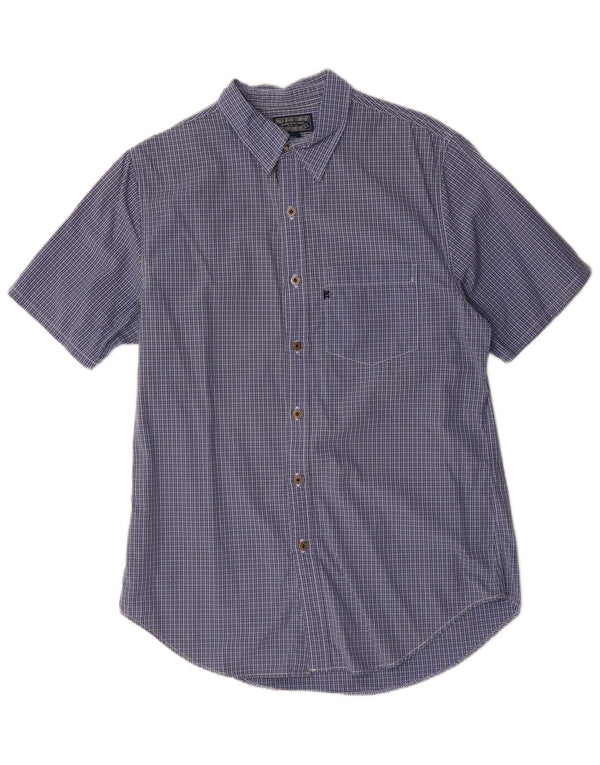 Ralph Lauren Chemise à manches courtes pour hommes en coton à carreaux bleu moyen