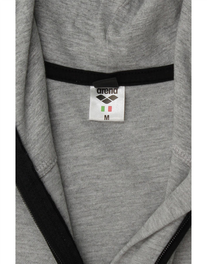 Arena Pull à capuche zippé court pour femme UK 14 Gris moyen Colourblock