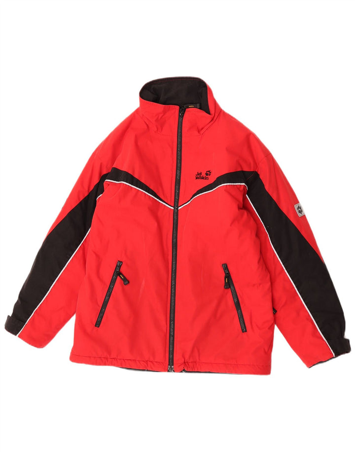 Jack Wolfskin Veste Coupe-Vent Garçon 11-12 ans Rouge Colorblock Polyester