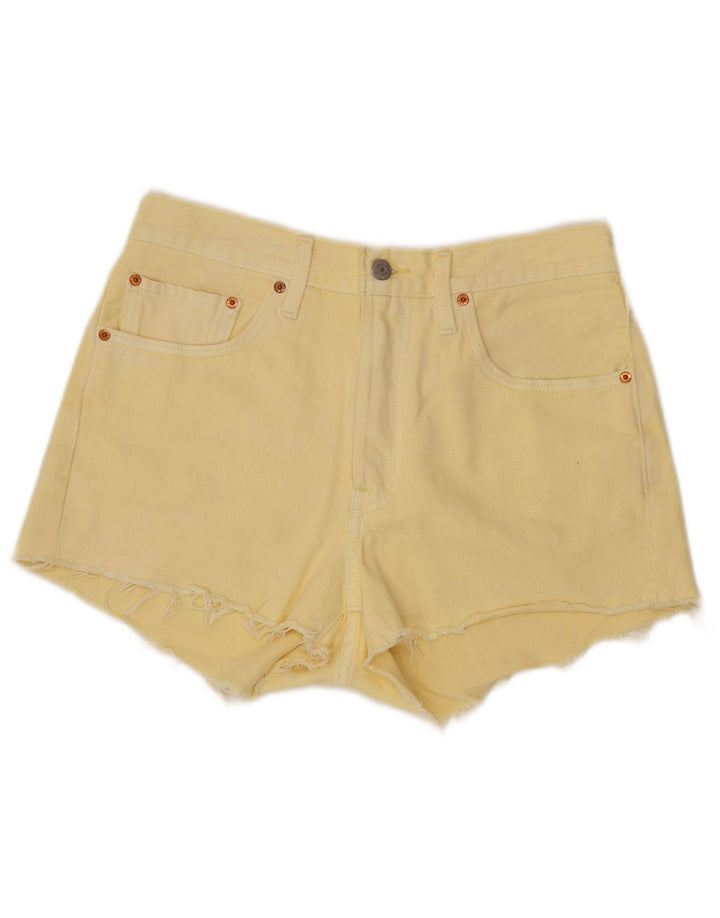 LEVI'S Short en Jean 501 Femme W30 Coton Jaune Moyen