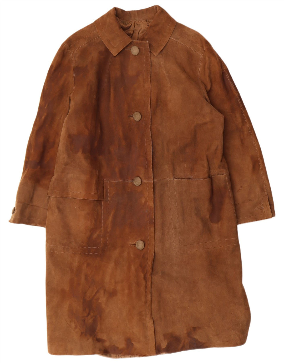 STRONG & FISHER LTD Manteau vintage en daim pour femme UK 18 XL Marron classique