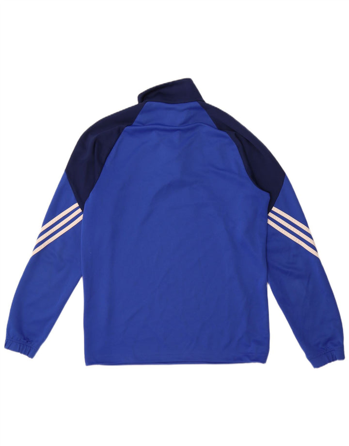 Adidas Haut de Survêtement Climalite Pullover Homme Bleu Moyen Colorblock