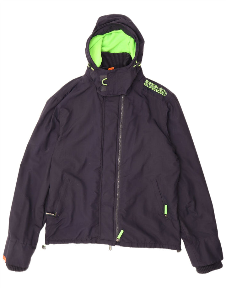 SUPERDRY Veste coupe-vent à capuche Windcheater pour hommes UK 44 2XL Bleu marine